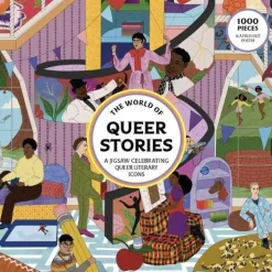 tbc The World of Queer Stories: A 1000-piece jigsaw celebrating LGBTQ+ literary icons* Puslespill