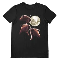 Vo Maria T-Skjorter^Three Capybara Moon T-Shirt