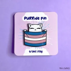 Trans Kitty Pin* Buttons