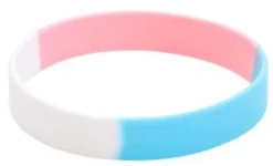 Pride Transgender Flag Colours Silicone Bracelet* Smykker|Smykker