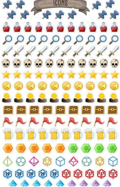 GlassStaff TTRPG Notebook Ministickers* Tilbehør