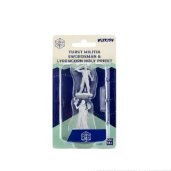 WizKids Turst Militia Swordsman & Lyrengorn Holy Priest (Wave 2) Critical Role Unpainted Miniatures Figur* Karakterer
