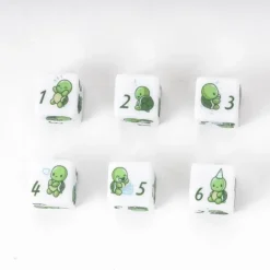 Udixi Dice Turtle Pattern 16mm D6 White (12)* Sett