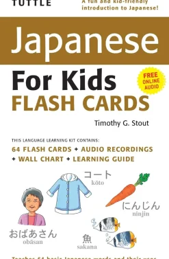 Timothy G. Stout Tilbehør & Oppbevaring^Tuttle Japanese for Kids Flash Cards Kit: Includes 64 Flash Cards, Online Audio, Wall Chart & Learning Guide