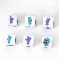 Udixi Dice Sett^Undead Pattern 16mm D6 White (12)