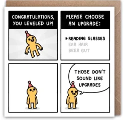 Kort, Bursdag & Anledning^Upgrade Square Greeting Card