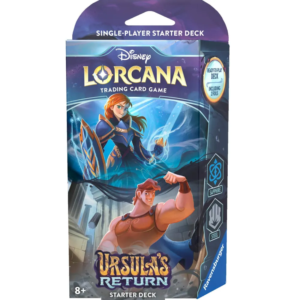 Lorcana TCG Ursula's Return Sapphire & Steel (Anna & Hercules) Starter Deck* Disney Lorcana