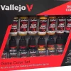 Vallejo Maling^: Game Golor Leather & Metal Paint Set 18ml (16)