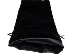 Metallic Dice Games Velvet Black Dice Bag with Black Lining (L) Terningpose* Poser & Beger