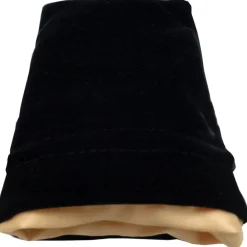 Metallic Dice Games Velvet Black Dice Bag with Gold Lining (S) Terningpose* Poser & Beger