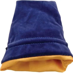 Metallic Dice Games Velvet Blue Dice Bag with Gold Lining (S) Terningpose* Poser & Beger