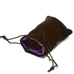 Koplow Games Velvet Dice Bag Black with Purple Lining Large Terningpose* Poser & Beger