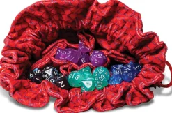 Metallic Dice Games Velvet Dragon Storm Red Dragon Scales Compartment Dice Bag* Poser & Beger