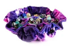 Metallic Dice Games Velvet Nebula Dice Bag with Pockets Terningpose* Poser & Beger