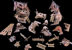 Battle Systems Kart & Battlemaps|Terreng & Tilbehør^Village Ruins , Fantasy Terrain