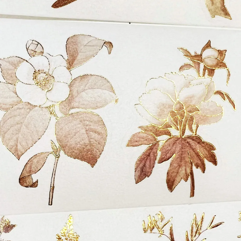 Vintage Botanicals Washi Tape Sticker Set (GILDED)* Tilbehør