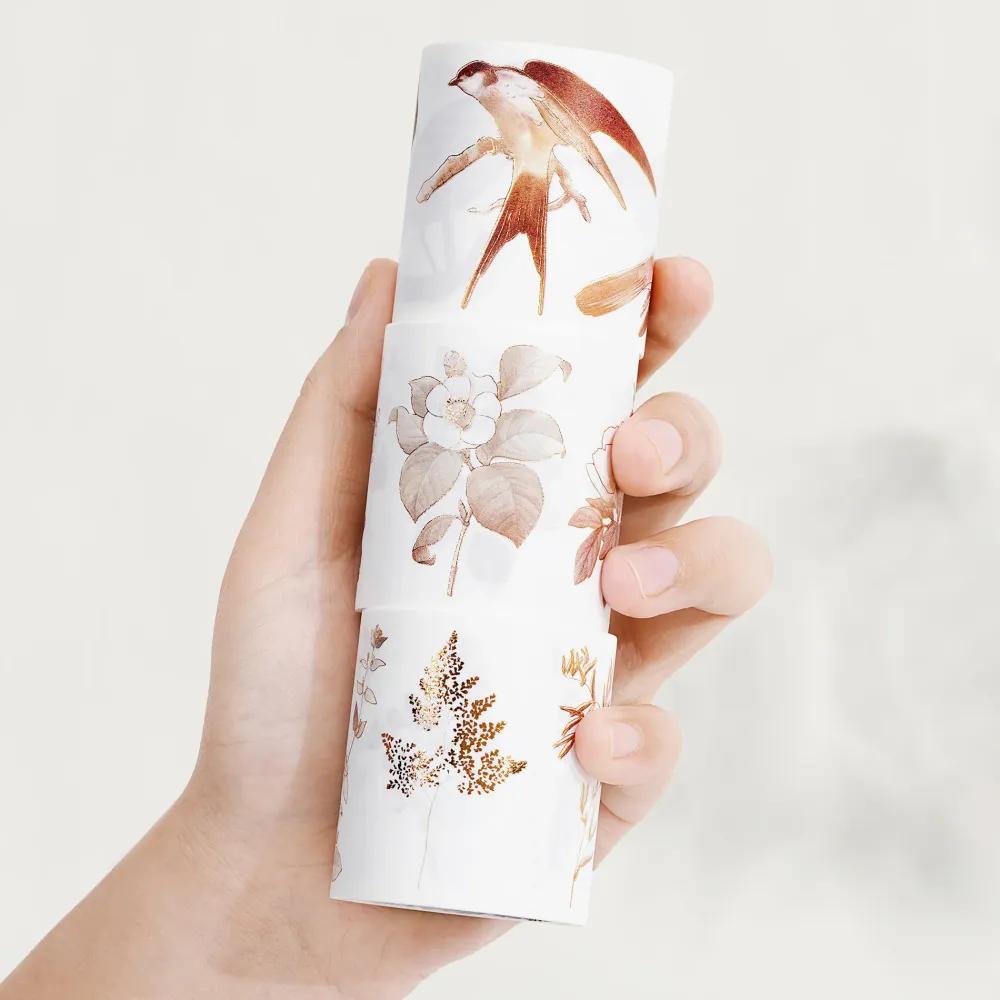 Vintage Botanicals Washi Tape Sticker Set (GILDED)* Tilbehør