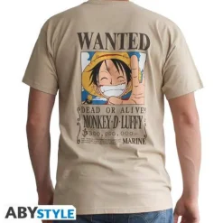 One Piece T-Skjorter^Vintage Wanted Luffy T-Shirt