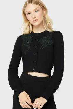 Haunted Lifestyle Viper Tongue Cardigan* Genser
