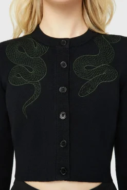 Haunted Lifestyle Viper Tongue Cardigan* Genser