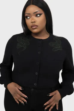 Haunted Lifestyle Viper Tongue Cardigan* Genser