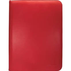 Vivid Red 9-Pocket Zippered Pro-Binder Portfolio* Album, Ark & Permer