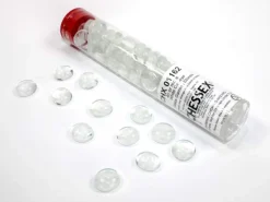 Chessex Tilbehør^White Catseye Glass Stones (40+) Counter