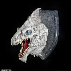 WizKids Tilbehør|Tilbehør^White Dragon Foam Rubber Trophy Plaque Dungeons & Dragons Replicas of the Realm