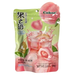 Godteri^White Peach Filled Gummies 60g
