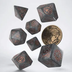 Q-Workshop Sett^Witcher Ciri Elder Blood Poly Gray /Copper w /Coin (7)