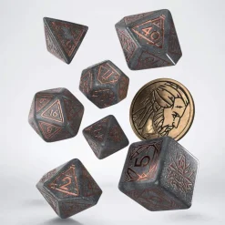Q-Workshop Sett^Witcher Geralt Price of Neutrality Poly Gray /Copper w /Coin (7)