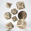 Q-Workshop Witcher Leshen The Master of Crows Poly Brown /Beige w /Coin (7) Terningsett, Witcher* Sett
