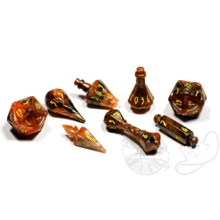 Starling Games Wizard Poly Smoldering Ember (8) Terningsett, PolyHero* Tilbehør|Sett