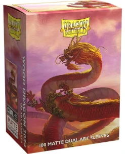 Kortlommer^Wood Dragon Matte Art Standard Size (100) Kortlommer, Dragon Shield