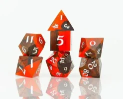 Sirius Dice Sett^Wood Resin Rpg Dice Set Crimson Grove