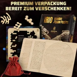 Wooden Puzzle Trio (41+44+88)* Hjernetrim