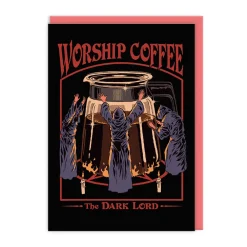 Kort, Bursdag & Anledning^Worship Coffee Greeting Card