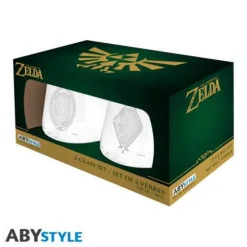 Glass^Zelda & Link Glasses Set of 2 30cl
